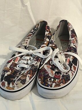 ASPCA x VANS AUTHENTIC "PARTY ANIMAL" dogs cats Hawaiian shirts & hats sz 7 m5.5